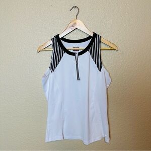 Bolle High Performance Women's White and Black Sleeveless Top Size Large